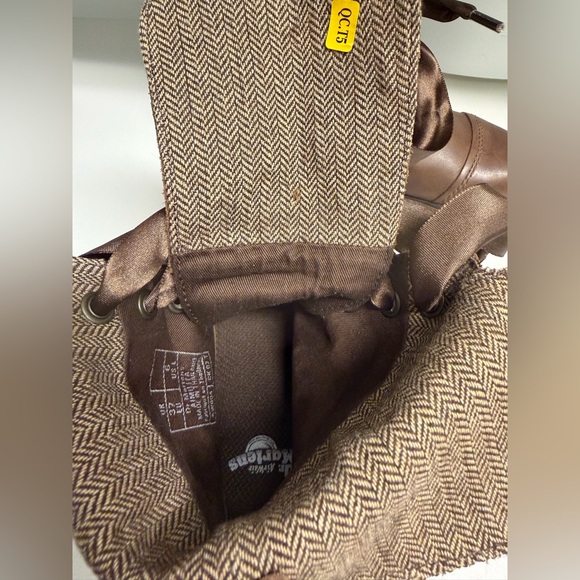 Dr. Martens Doc Aimilita Military Style Boots Dark Brown Ribbon Laces NWOT US 6 - Picture 9 of 10